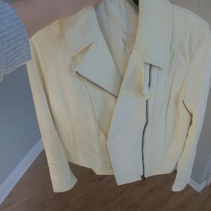 Cream Leather jacket